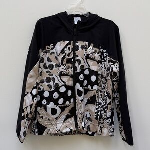 Adidas Farm Rio Black and Beige Patterned Jacket